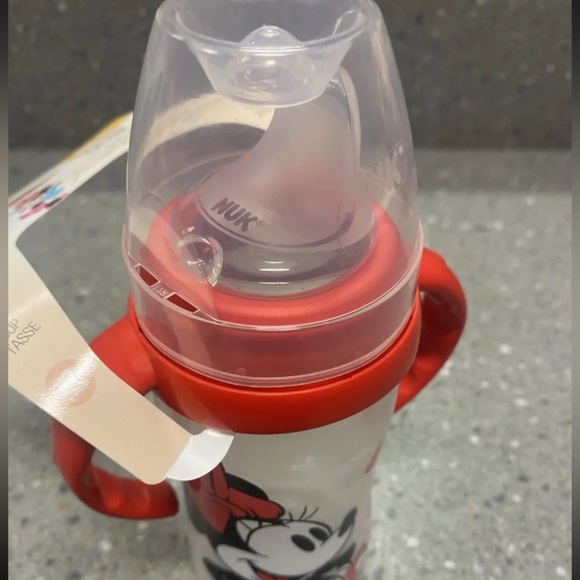 NUK Disney Large Learner Sippy Cup Minnie Mouse 10 Oz 1-Pack Spill Proof 9m+ - Picture 6 of 7